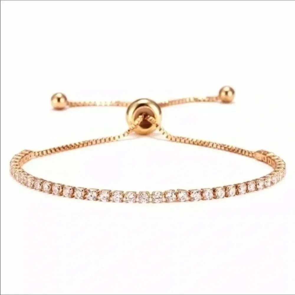 Gold & Rhinestone Adjustable Bracelet NWT